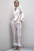 Brenda Feathered Plaid Pants